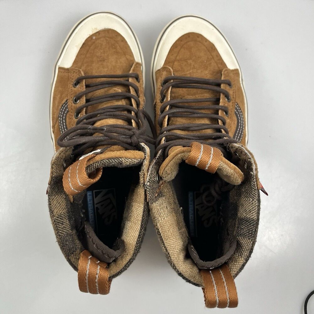 Vans Sk8-Hi MTE 2.0 DX Glazed Ginger Suede Plaid Men’s Size 9 - Picture 4 of 9